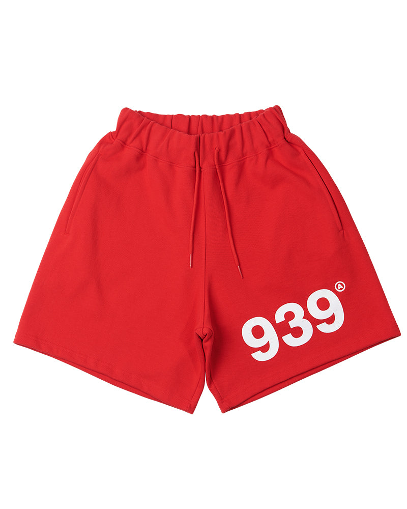 ARCHIVE BOLD (アーカイブボールド) 939 LOGO SWEAT SHORTS (DEEP RED)