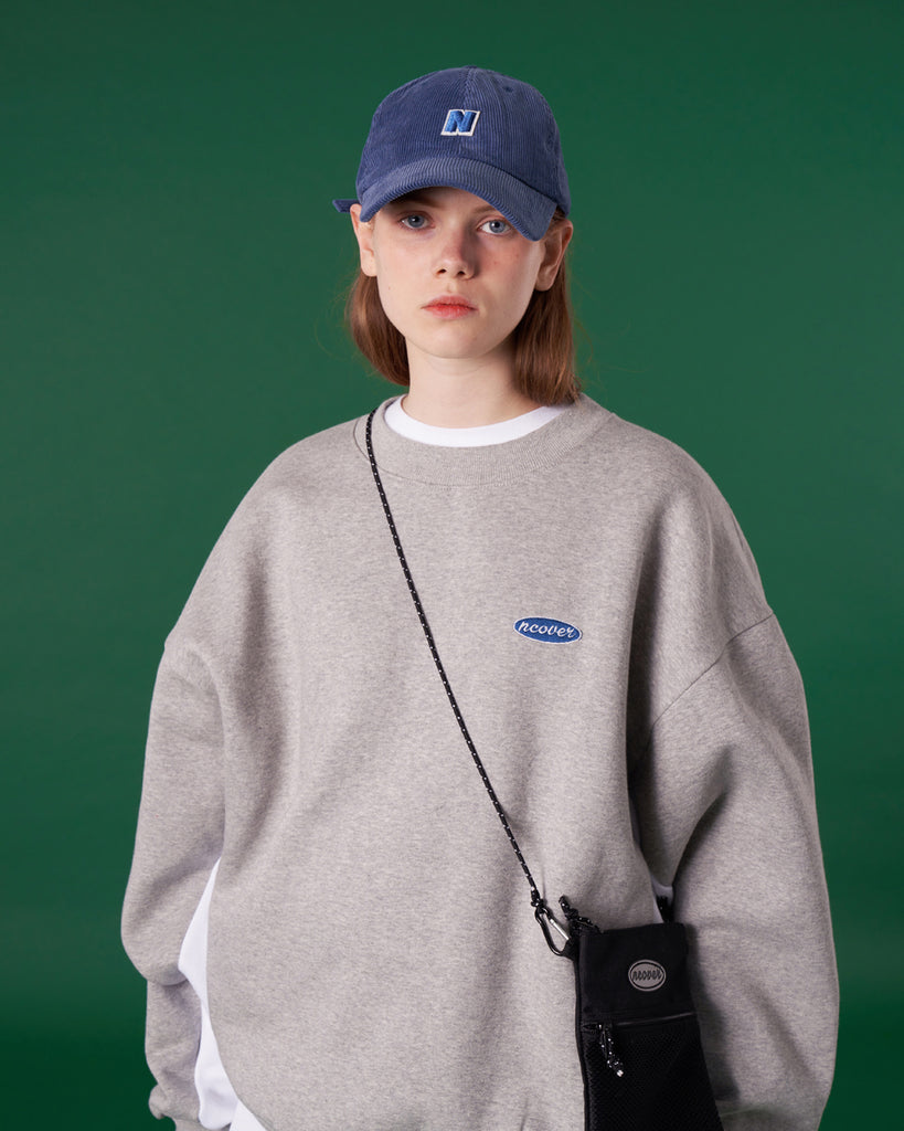 NCOVER(エンカバー)ORIGINAL SMALL LOGO TRAINING SWEATSHIRT-GREY