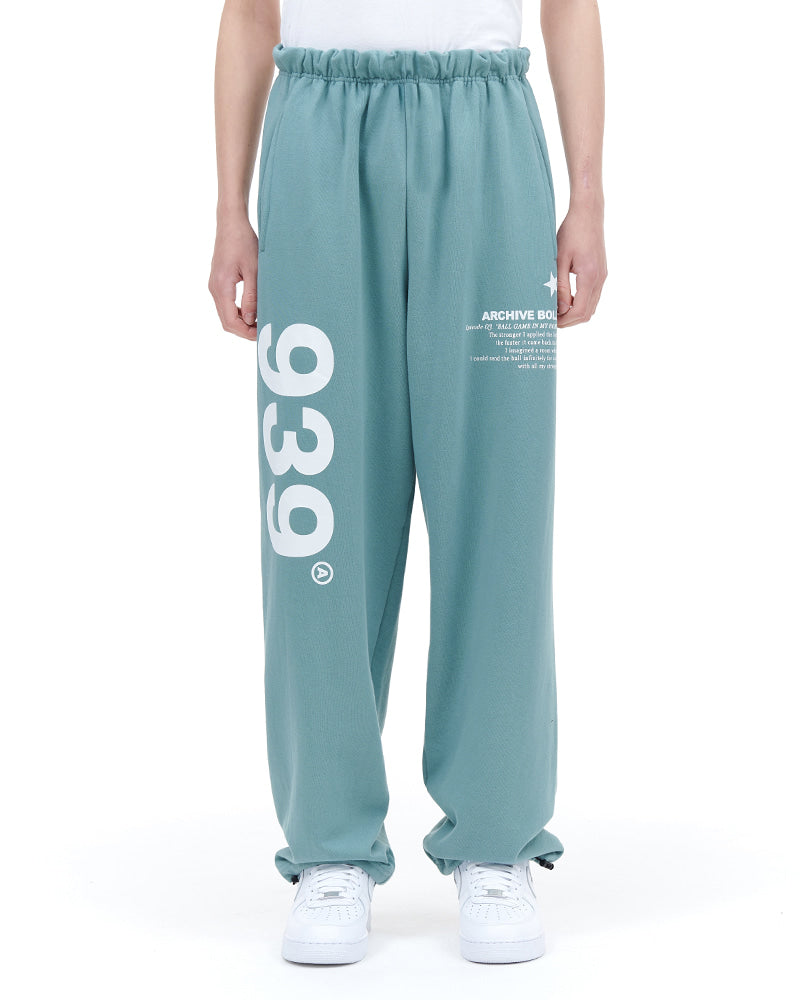 ARCHIVE BOLD (アーカイブボールド) 939 LOGO SWEAT PANTS (MINT)