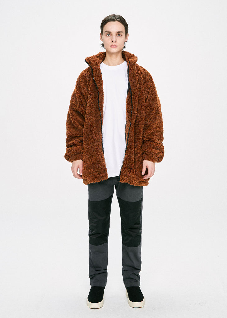 ディープリーク(DPRIQUE) OVERSIZED SHEARLING JACKET - BROWN