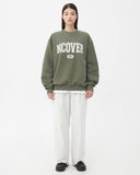 NCOVER(エンカバー)PIGMENT CRACK LOGO SWEATSHIRT-KHAKI
