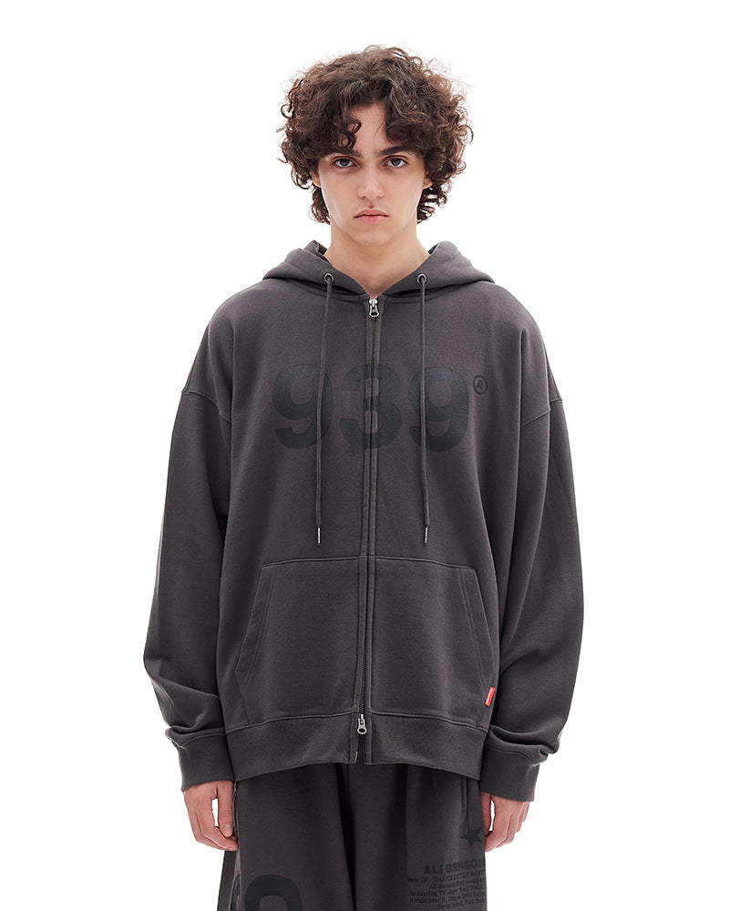 ARCHIVE BOLD (アーカイブボールド) 939 LOGO HOOD ZIP-UP (DARK GRAY)