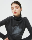 NCOVER(エンカバー)PLASTER CAST TURTLENECK KNIT-BLACK