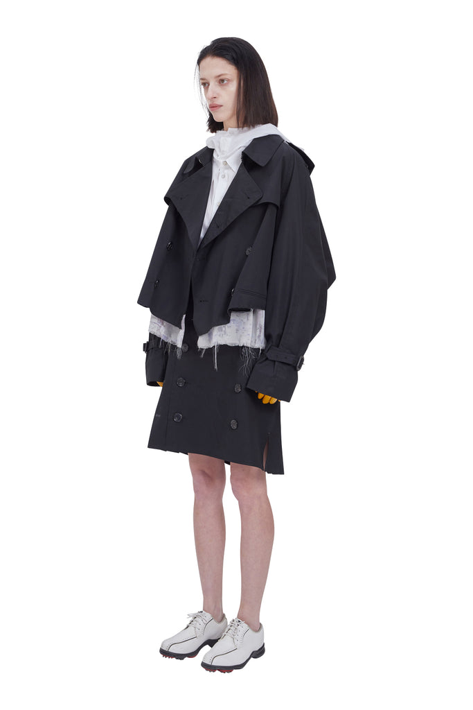 レイブレス(LABELESS)  BLACK PUREZA TRENCH JACKET