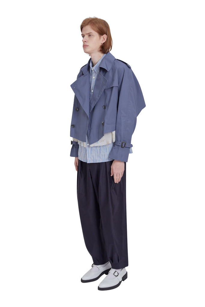 レイブレス(LABELESS) LIGHT BLUE PUREZA TRENCH JACKET