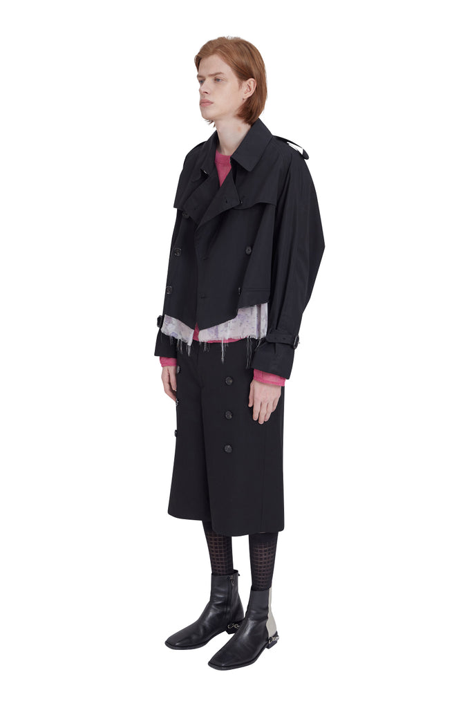 レイブレス(LABELESS)  BLACK PUREZA TRENCH JACKET