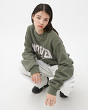 NCOVER(エンカバー)PIGMENT CRACK LOGO SWEATSHIRT-KHAKI