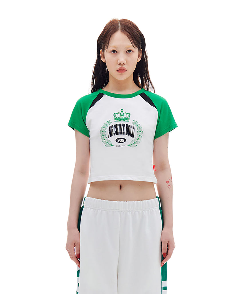 ARCHIVE BOLD (アーカイブボールド) CROWN CROP TOP (GREEN)