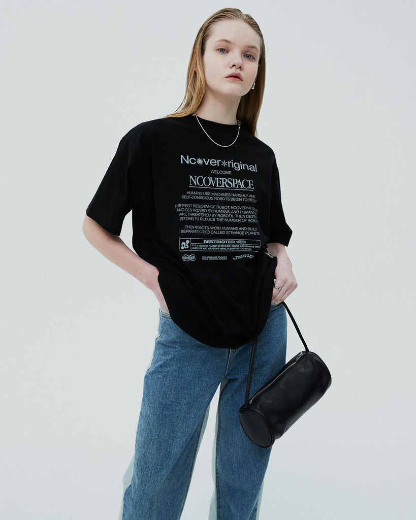 NCOVER(エンカバー)NCOVER PLANET TEXT TSHIRT-BLACK