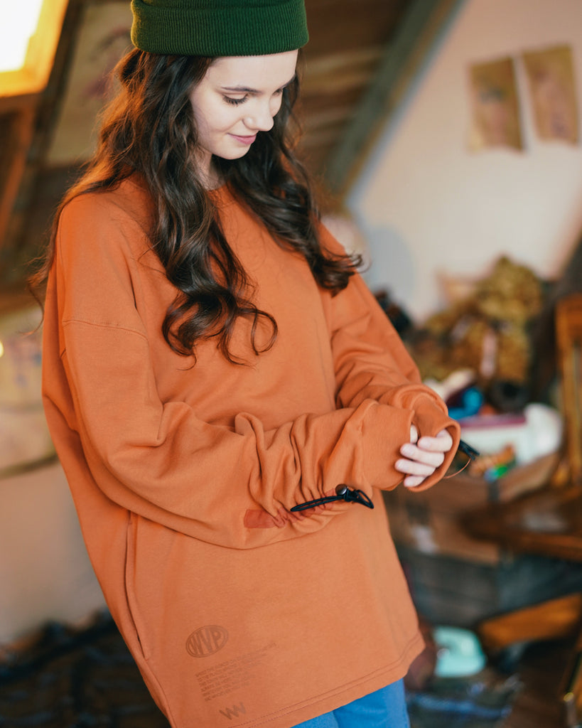ダブルユーブイプロジェクト(WV PROJECT) Towner Longsleeve T-shirt DarkOrange CJLT7335