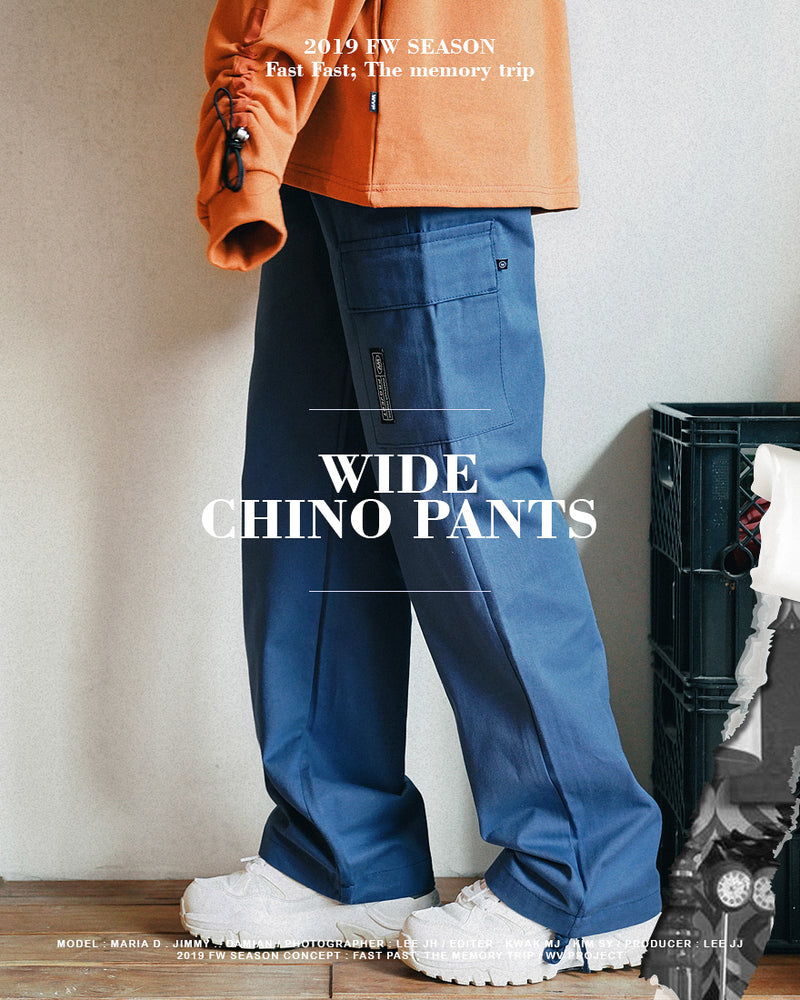 ダブルユーブイプロジェクト(WV PROJECT)WIDE CHINO PANTS BLUE CRLP7330