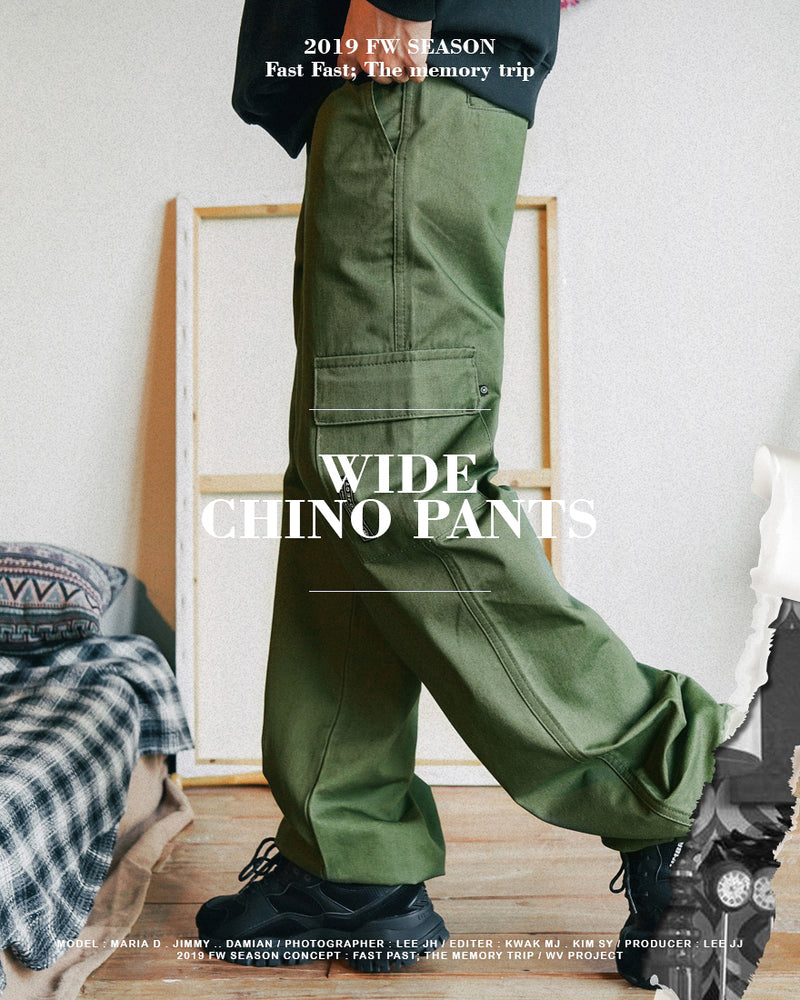 ダブルユーブイプロジェクト(WV PROJECT)WIDE CHINO PANTS KHAKI CRLP7330