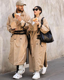 トレンディウビ(Trendywoobi) brown 3rope strap trenchcoat