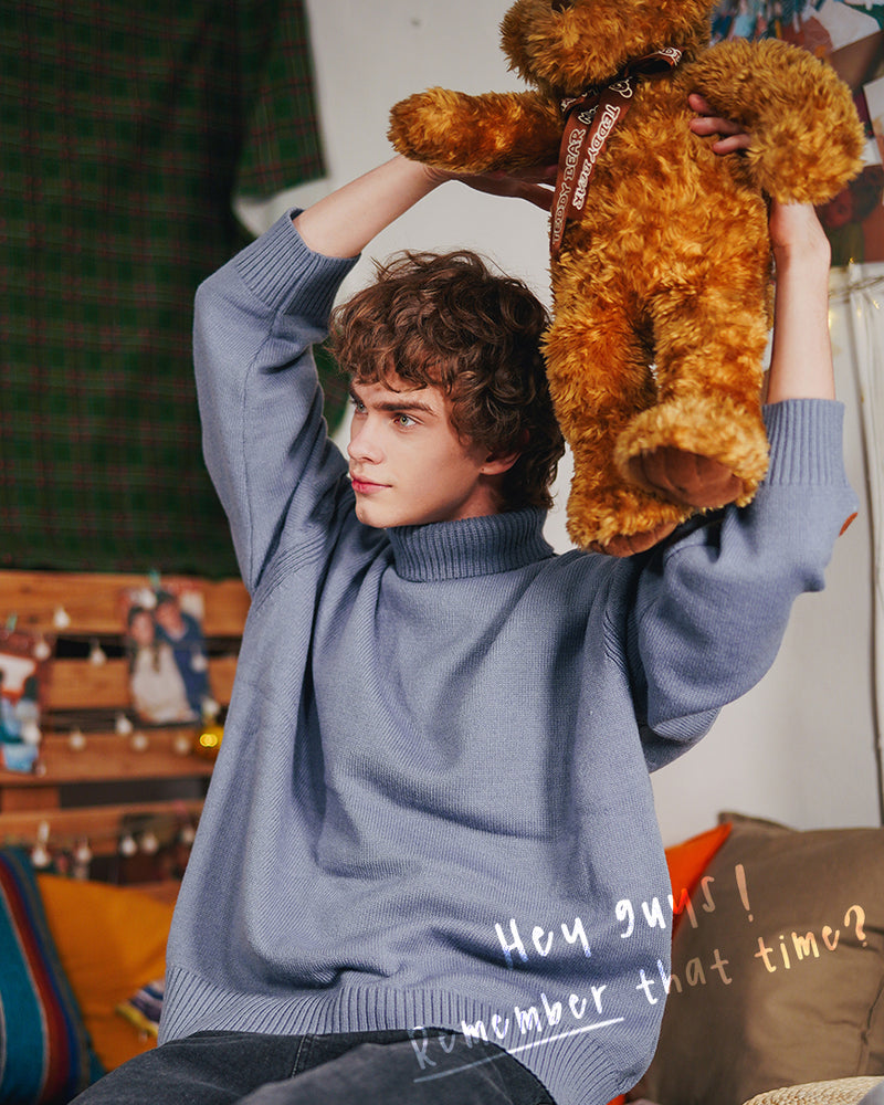 ダブルユーブイプロジェクト(WV PROJECT) CATHIE TURTLENECK KNIT BLUE JJKN7313