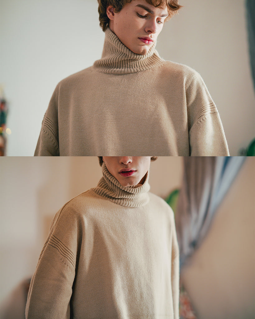 ダブルユーブイプロジェクト(WV PROJECT) CATHIE TURTLENECK KNIT BEIGE JJKN7313