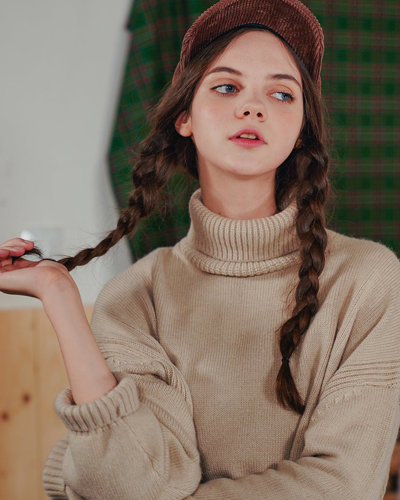 ダブルユーブイプロジェクト(WV PROJECT) CATHIE TURTLENECK KNIT BEIGE JJKN7313