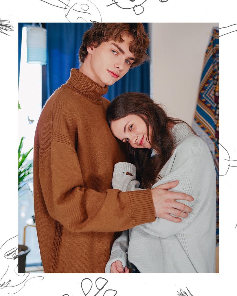 ダブルユーブイプロジェクト(WV PROJECT) CATHIE TURTLENECK KNIT GRAY JJKN7313