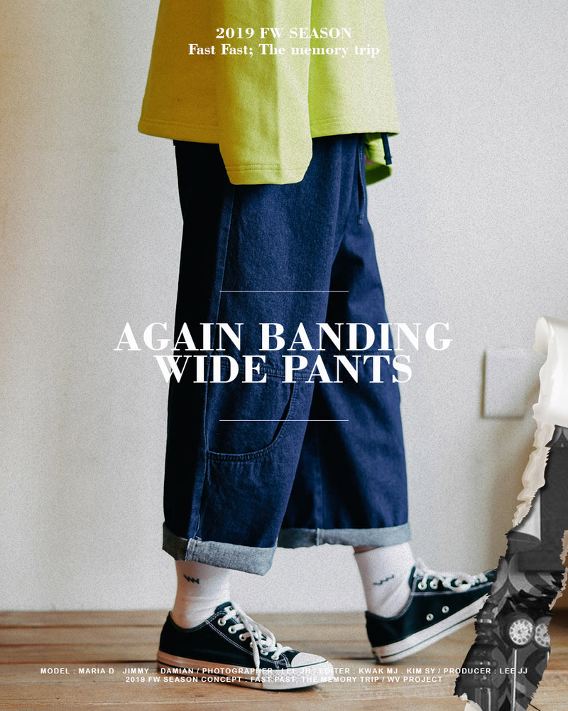 ダブルユーブイプロジェクト(WV PROJECT) AGAIN BANDING WIDE PANTS DEEPBLUE JJLP7321