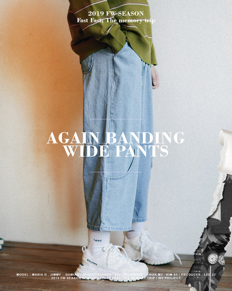 ダブルユーブイプロジェクト(WV PROJECT) AGAIN BANDING WIDE PANTS LIGHTBLUE JJLP7321