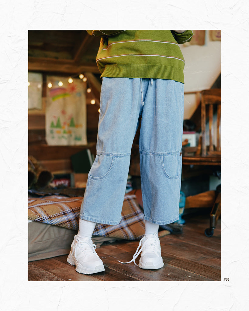 ダブルユーブイプロジェクト(WV PROJECT) AGAIN BANDING WIDE PANTS LIGHTBLUE JJLP7321