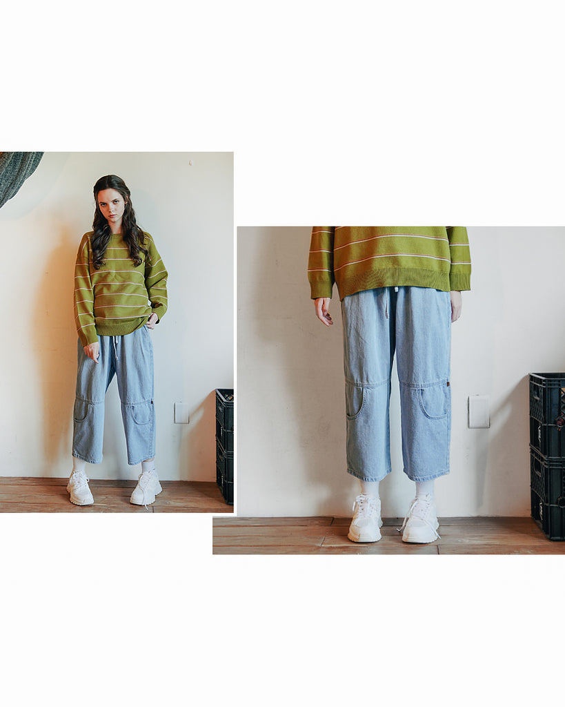ダブルユーブイプロジェクト(WV PROJECT) AGAIN BANDING WIDE PANTS LIGHTBLUE JJLP7321