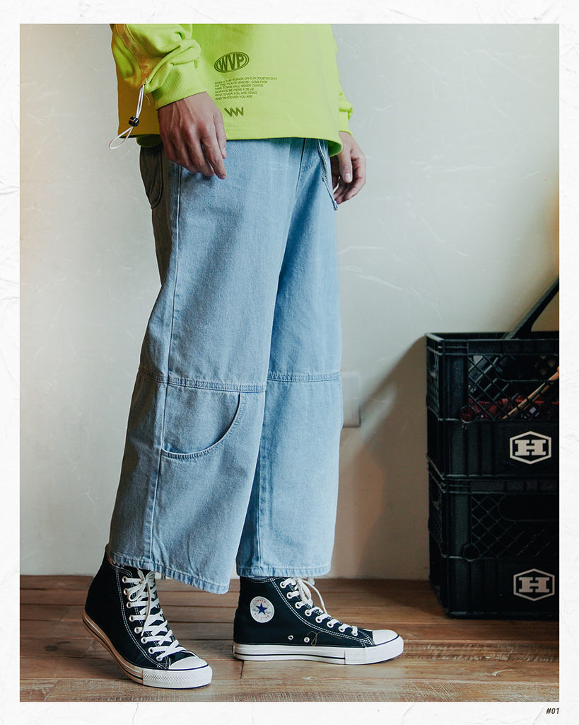 ダブルユーブイプロジェクト(WV PROJECT) AGAIN BANDING WIDE PANTS LIGHTBLUE JJLP7321