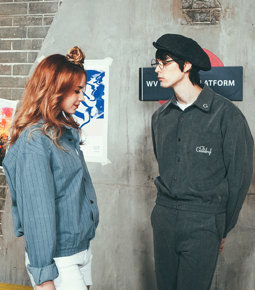 ダブルユーブイプロジェクト(WV PROJECT) PAPA BANDING SHIRT CHARCOAL JJLS7062