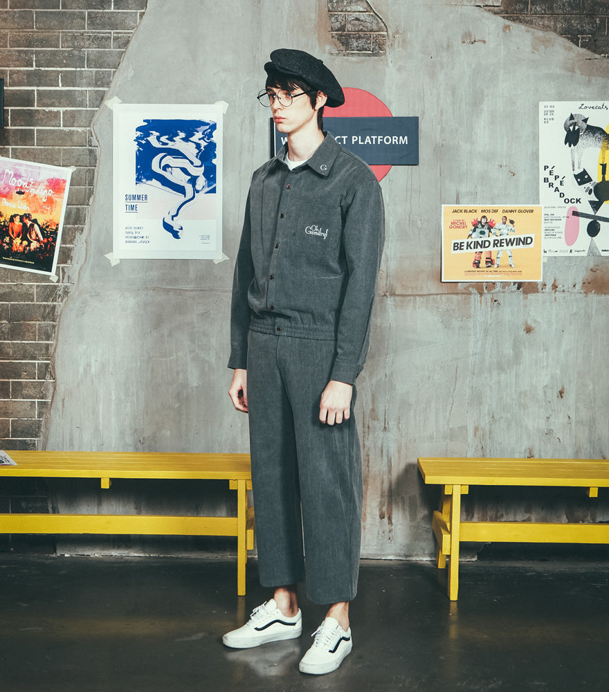 ダブルユーブイプロジェクト(WV PROJECT) Mama Banding Wide Pants CHARCOAL JJLS7063