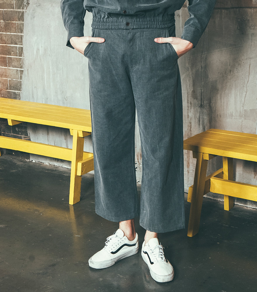 ダブルユーブイプロジェクト(WV PROJECT) Mama Banding Wide Pants CHARCOAL JJLS7063