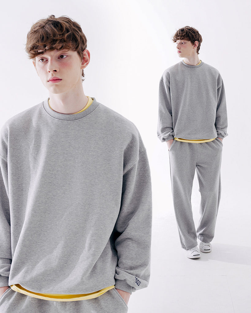 ダブルユーブイプロジェクト(WV PROJECT) Suffled sweatshirt Grey JJMT7468