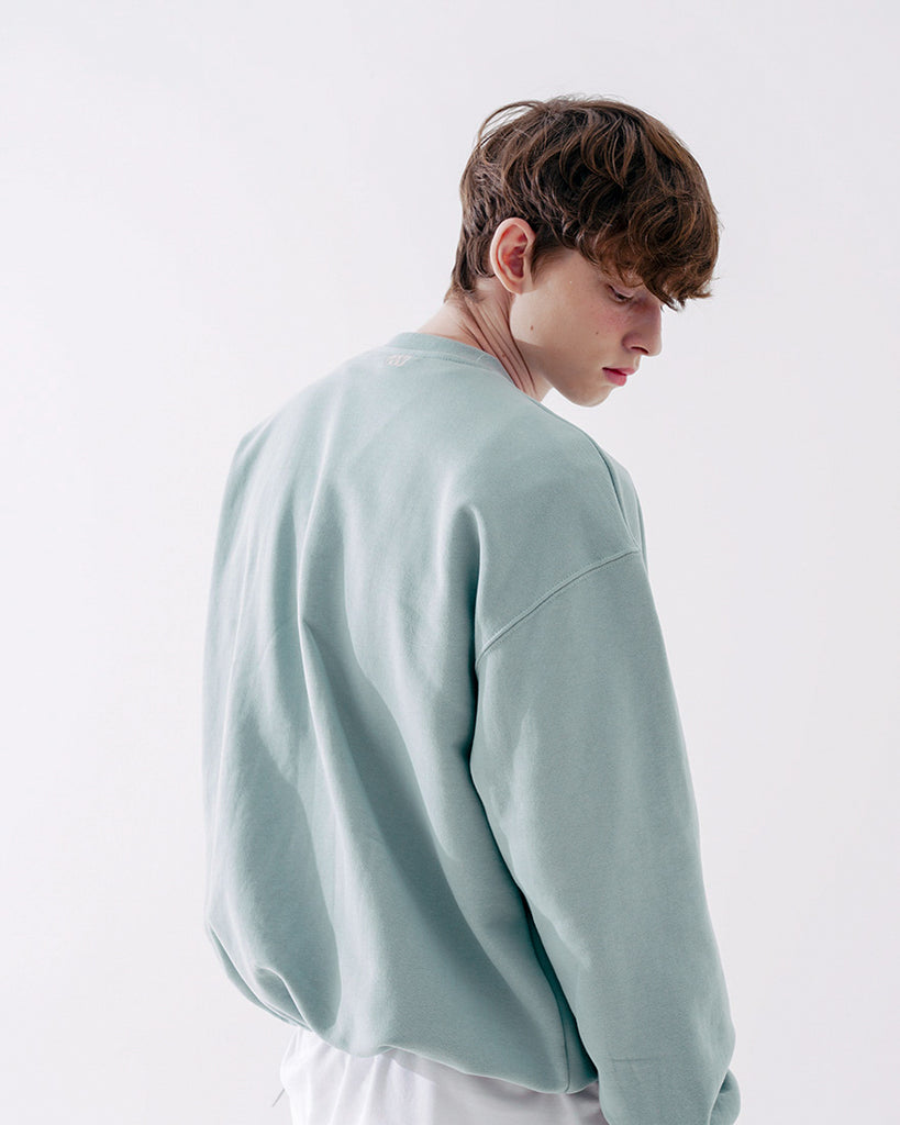 ダブルユーブイプロジェクト(WV PROJECT) Suffled sweatshirt Ash Mint JJMT7468