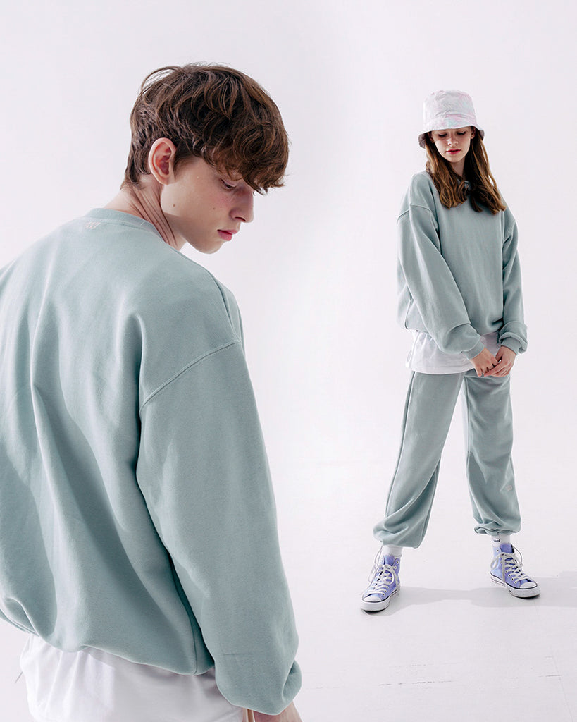 ダブルユーブイプロジェクト(WV PROJECT) Suffled sweatshirt Ash Mint JJMT7468