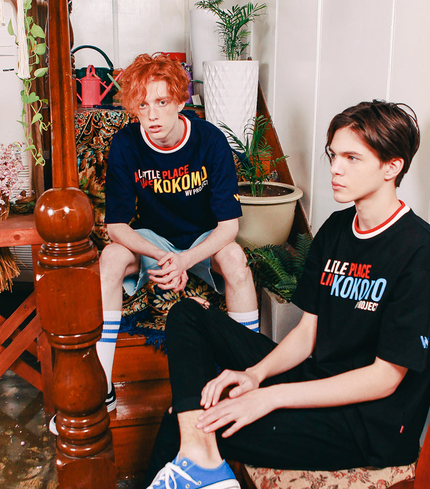 ダブルユーブイプロジェクト(WV PROJECT) LOGOKOKO 1/2 SLEEVE NAVY JJST7074