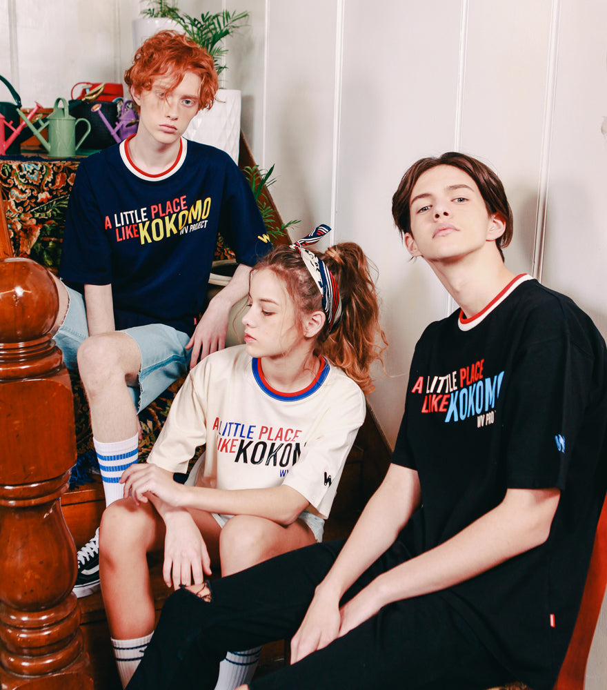 ダブルユーブイプロジェクト(WV PROJECT) LOGOKOKO 1/2 SLEEVE NAVY JJST7074