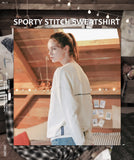 ダブルユーブイプロジェクト(WV PROJECT) SPORTY STITCH SWEATSHIR IVORY JSMT7319