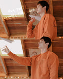 ダブルユーブイプロジェクト(WV PROJECT) SPORTY STITCH SWEATSHIRT DARK ORANGE JSMT7319