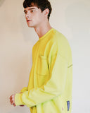 ダブルユーブイプロジェクト(WV PROJECT) SPORTY STITCH SWEATSHIR LIME JSMT7319
