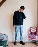 ダブルユーブイプロジェクト(WV PROJECT) SPORTY STITCH SWEATSHIR BLACK  JSMT7319