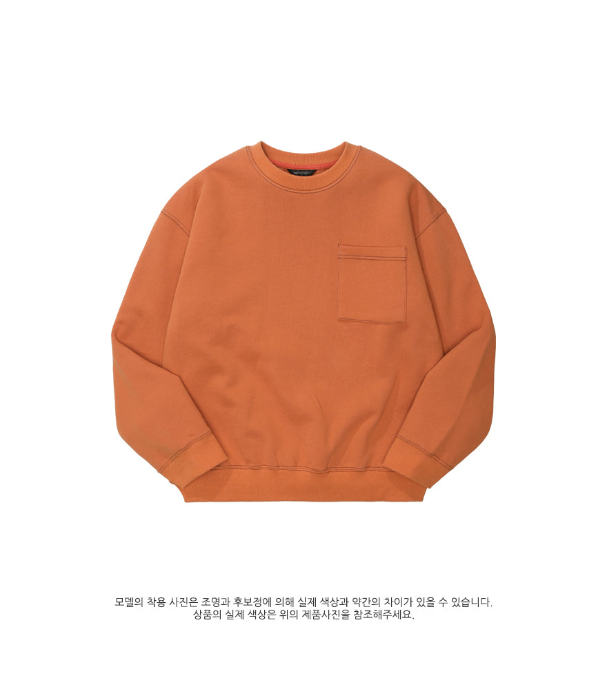 ダブルユーブイプロジェクト(WV PROJECT) SPORTY STITCH SWEATSHIRT DARK ORANGE JSMT7319