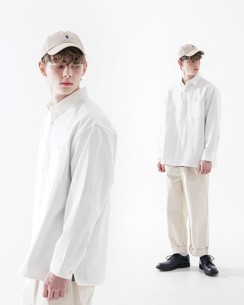 ダブルユーブイプロジェクト(WV PROJECT) Green day shirt Ivory KMLS7472
