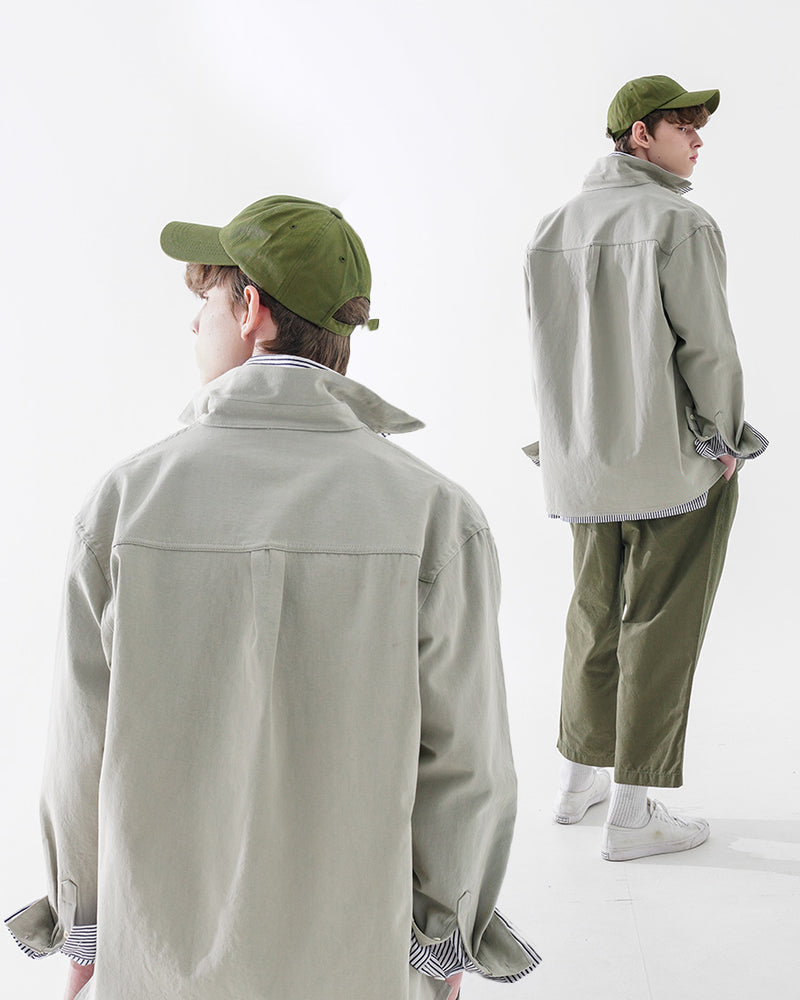 ダブルユーブイプロジェクト(WV PROJECT) Green day shirt light khaki KMLS7472