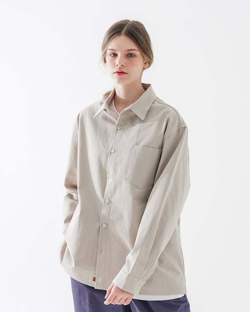 ダブルユーブイプロジェクト(WV PROJECT) Green day Shirt Beige KMLS7472