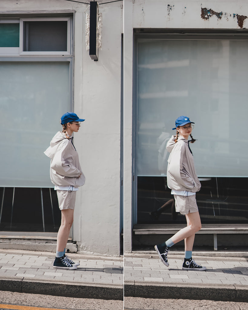 ダブルユーブイプロジェクト(WV PROJECT) Picnic Light Hood Jacket CheckBeige KMOT7475
