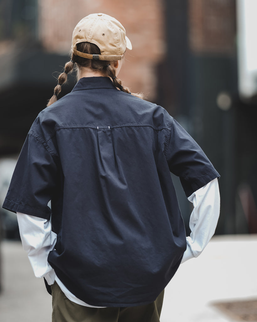 ダブルユーブイプロジェクト(WV PROJECT) City Summer Short-sleeved Shirt Navy KMSS7493