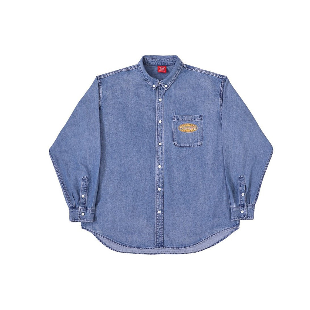 Paragraph ( パラグラフ )  LOGO EMBROIDERY DENIM SHIRT NO.13