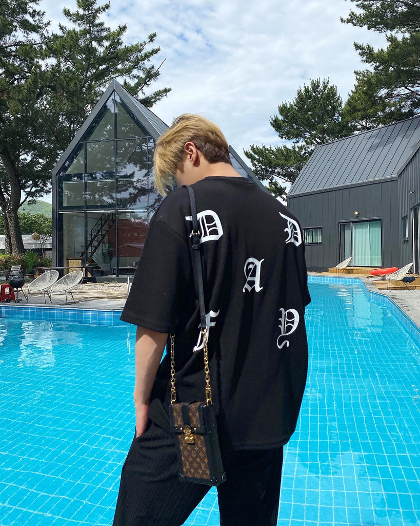 DAYDAF (デイダフ) DAYDAF LOGO 2/1 T-SHIRT (BLACK)