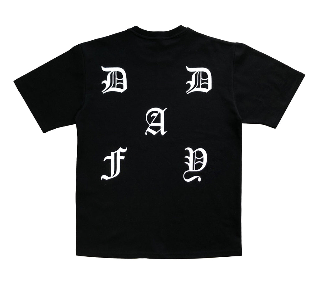 DAYDAF (デイダフ) DAYDAF LOGO 2/1 T-SHIRT (BLACK)