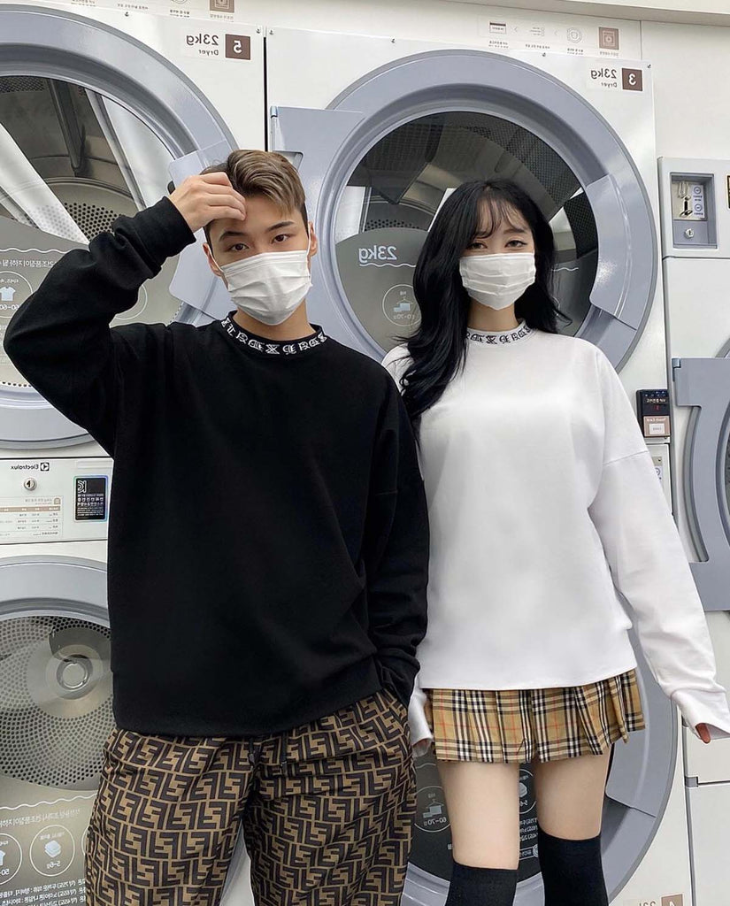 DAYDAF (デイダフ) DAYDAF NECK LOGO SLEEVE T-SHIRT (WHITE)