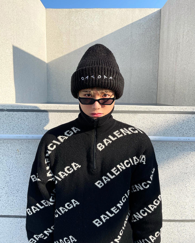 DAYDAF (デイダフ) DAYDAF SMALL HAIRED BEANIE - BLACK