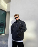 DAYDAF (デイダフ) DAYDAF BLACK LABEL NASLAN HIGH NECKED HALF ZIP-UP WINDBREAKER - BLACK